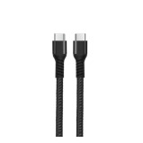 Trands Type-C to Type-C Cable, 1 meter, Black - 1 miniature