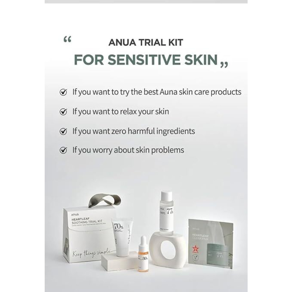 ANUA, HEARTLEAF, Пробный успокаивающий набор, 4 шт. - 2