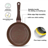 Fissman Frying Pan Mosses Stone Series Professional Non Stick Coating TouchStone Brown 26x5.5cm - 2 miniature
