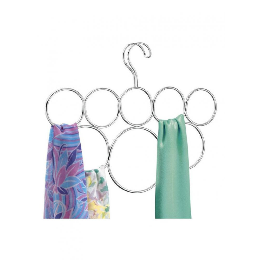 Inter Design Classico 8-Loop Scarf Holder, Chrome - 2