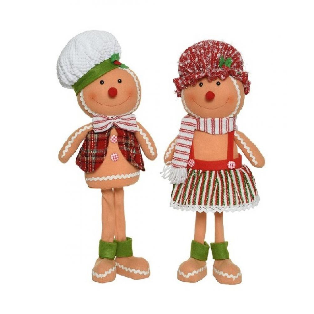 Kaemingk Decoris 55cm Ginger Bread Polyester Standing Assorted 1 Piece - 1