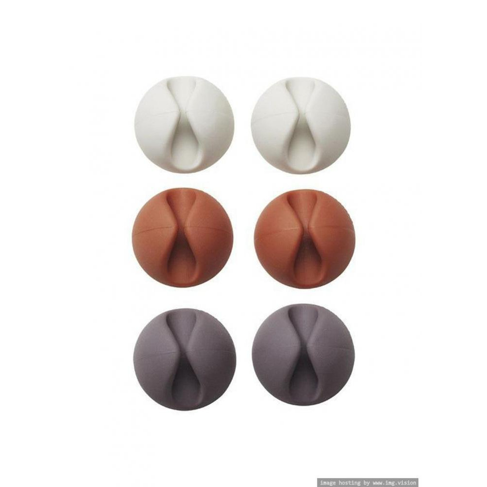 Bluelounge Cable Drop Muted Colors Pack of 6 - 1