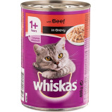 Whiskas / Cat food, Wet, Beef In Gravy, 14.1 oz (400 g) - 1 miniature
