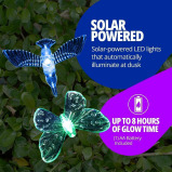 Exhart Solar Acrylic Butterfly Garden Stake - 6 miniature