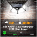 كروني، كشاف حائط خارجي led يعمل بالطاقة الشمسية، SH-100، إضاءة 4 جوانب، مستشعر حركة - 2 miniature