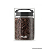 Evak Black Gloss Round Storage Container with Compact Handle Medium - 1 miniature