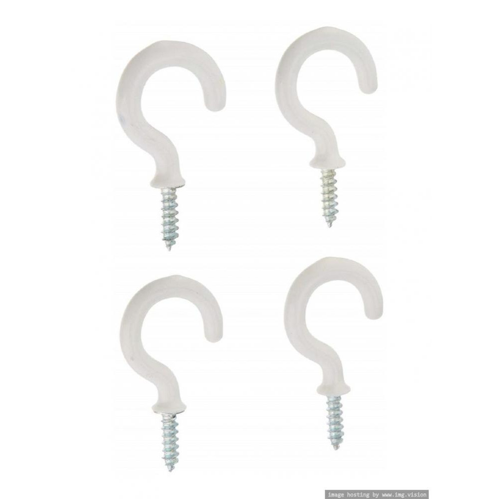 Ook 4 Pieces 78" White Cup Hook - 2
