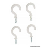 Ook 4 Pieces 78" White Cup Hook - 2 miniature