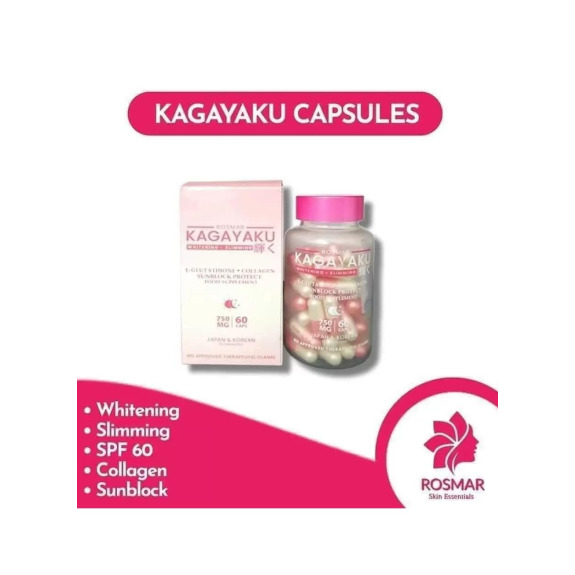 glutathione slimming capsule Buy Rosmar Skin Essentials Kagayaku Glutathione & Collagen 750 mg, 60  Capsules in Dubai, UAE