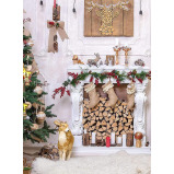 Набор из 3 Подвесных Подвесок На Елку С Деревянными звездами И Лампочками В СТИЛЕ санта-клауса, Оленя И снеговика Для Новогодней Вечеринки и Украшения - 5 miniature