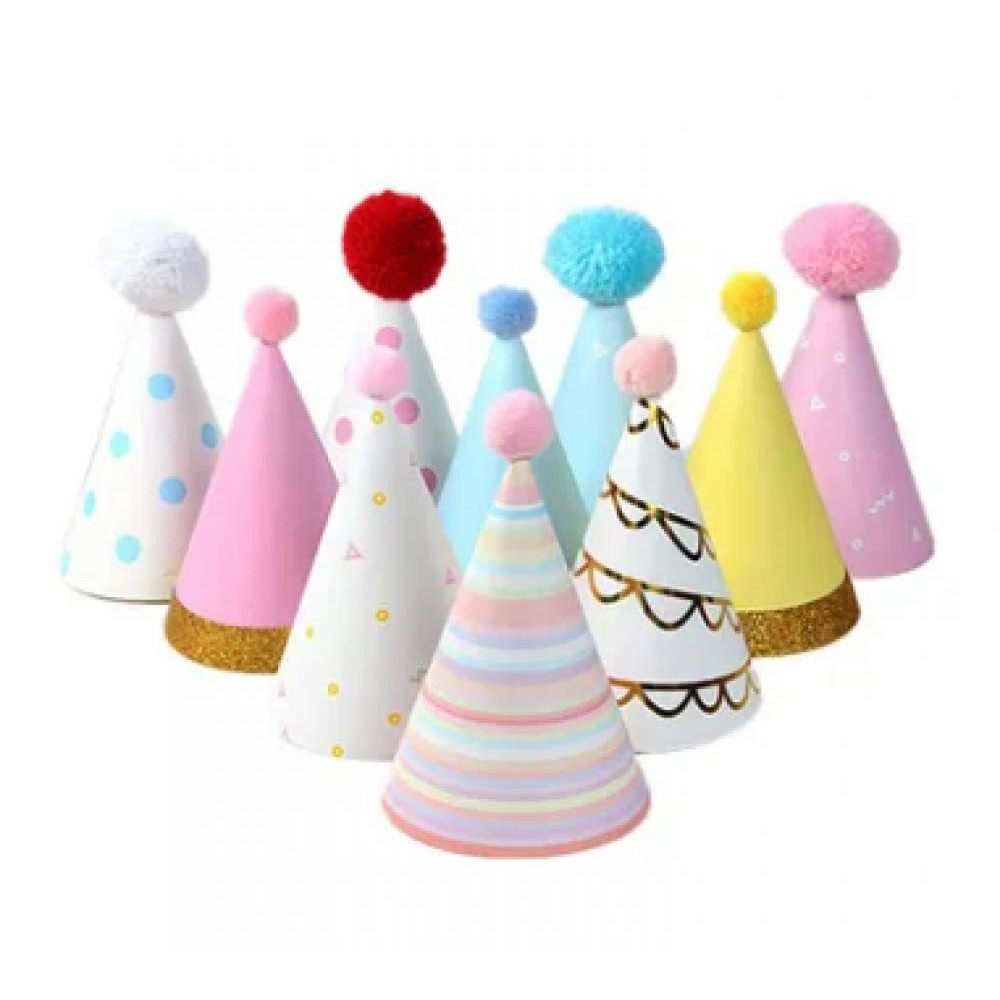 Miss Tiara / Decoration for events and parties, Cone hats for a birthday party,  Paper, 10 pcs - 1