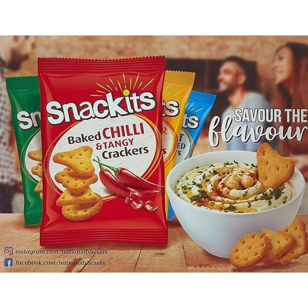Snackits baked chilli  tangy crackers 26gm - 2