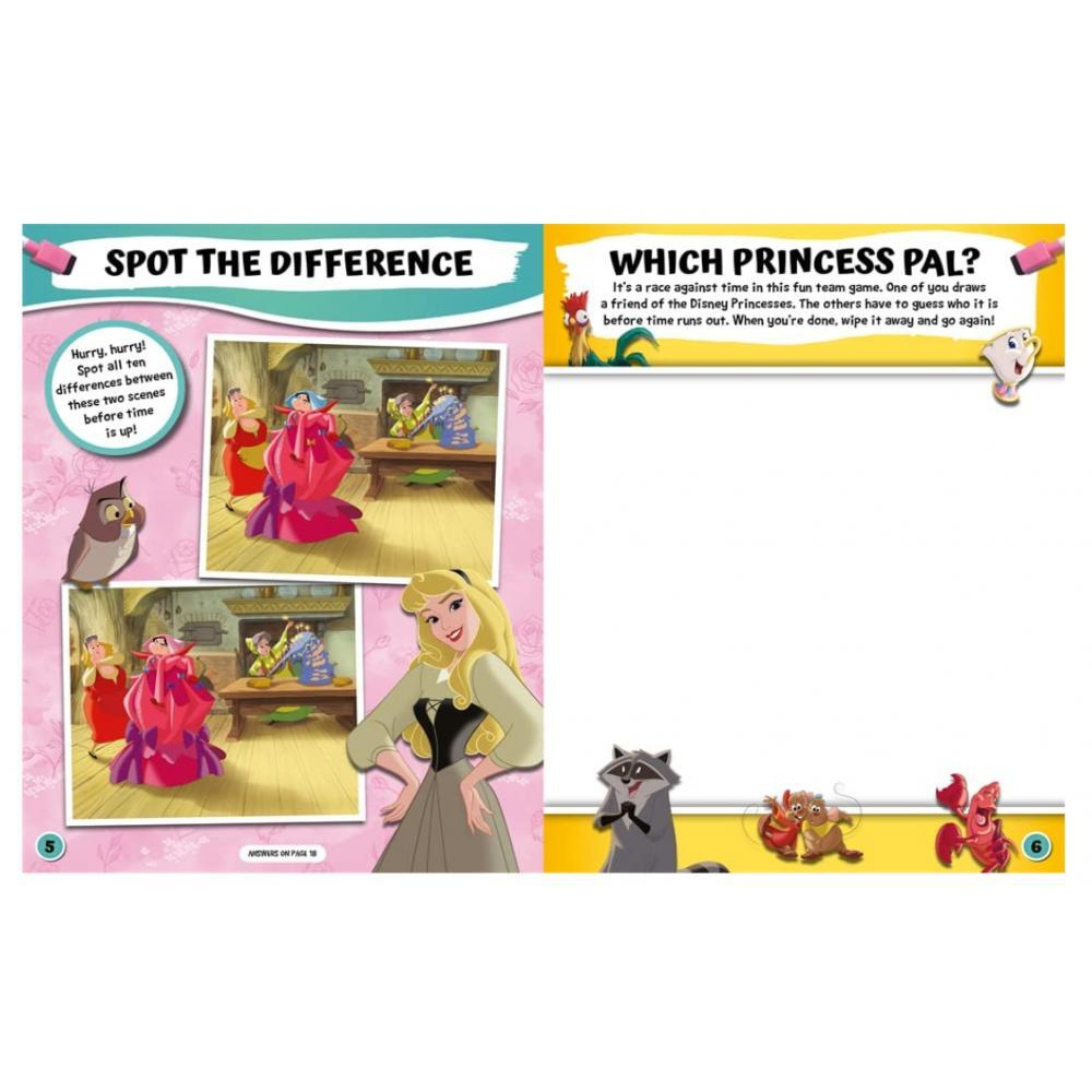 Disney Princess: Beat the Clock Wipe Clean (Timed Activities for Kids) - 5