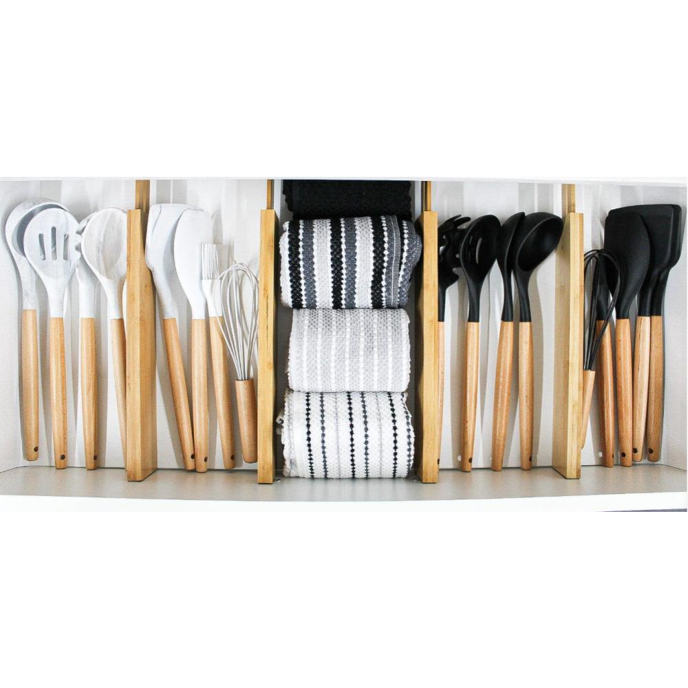 Little Storage Bamboo Expandable Drawer Dividers Set of 3 - 2
