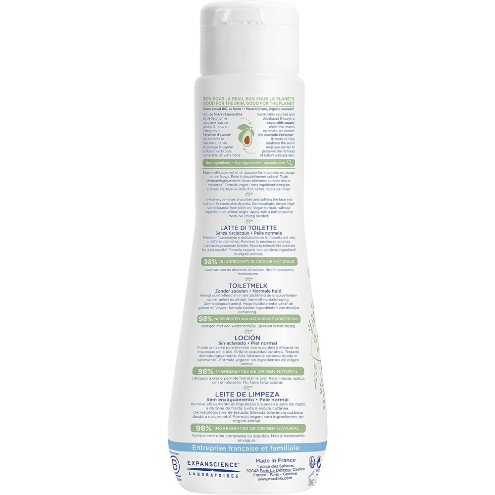 Mustela No Rinse Cleansing Milk with Natural Avocado, 200ml - 3