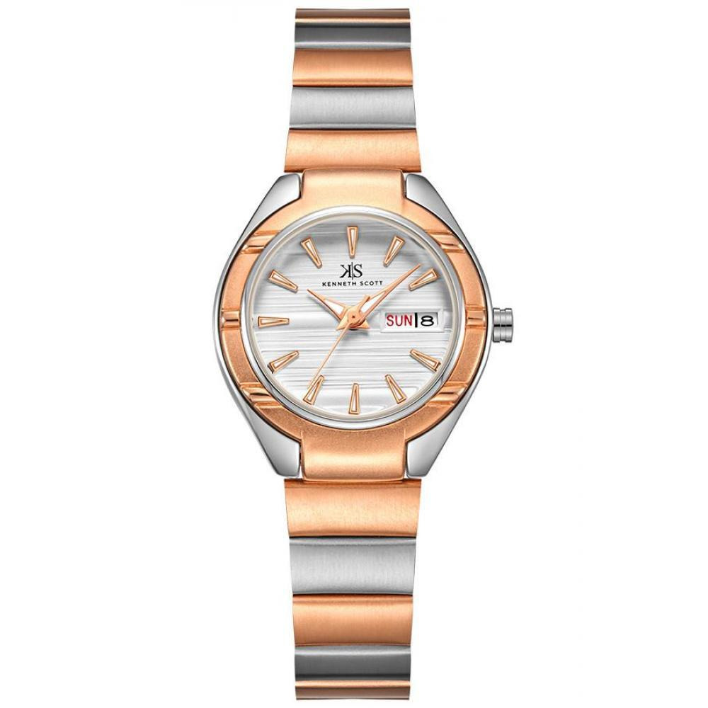 Kenneth Scott Women's Analog White Dial Watch - K22035-KBKW-L - 1