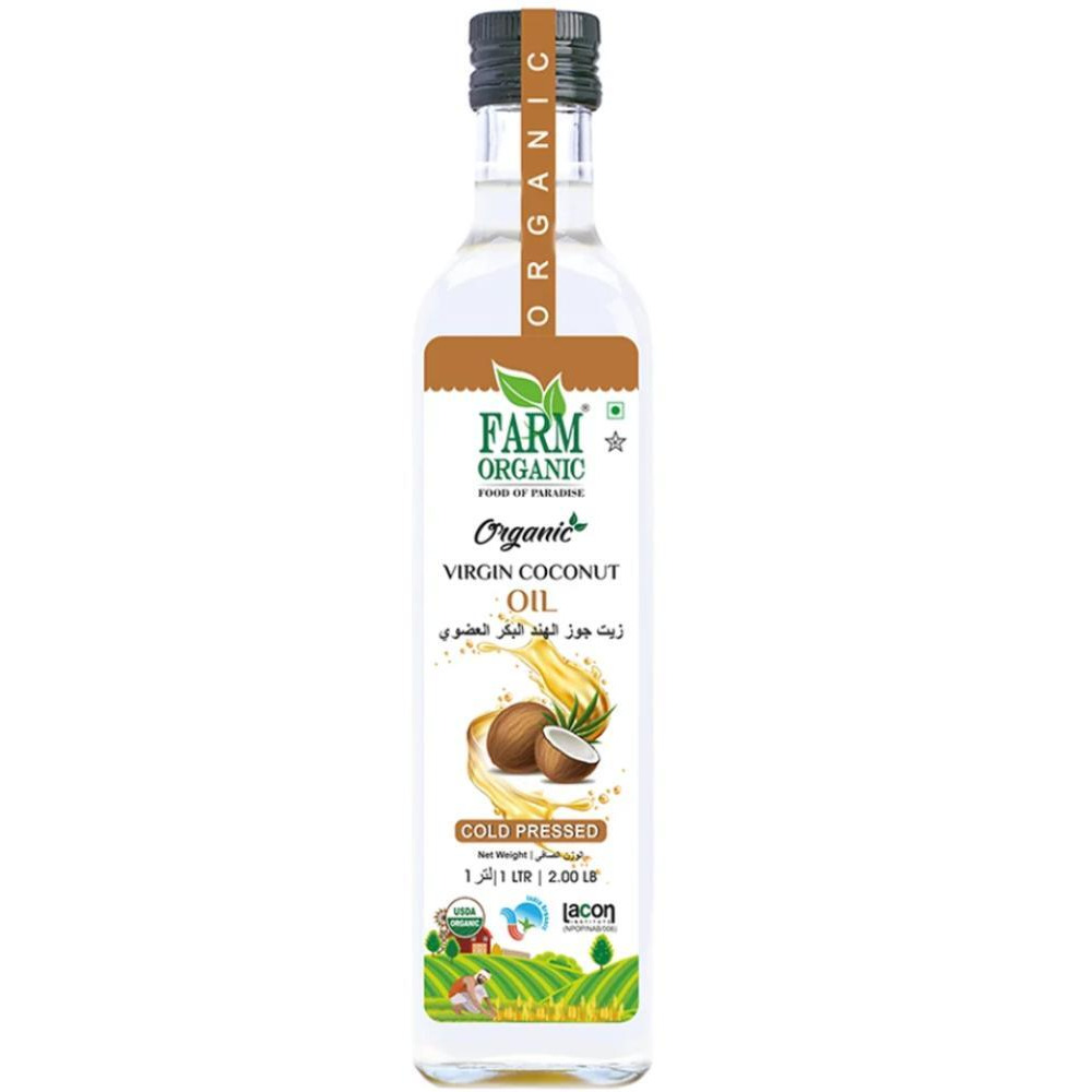 زيت جوز الهند البكر العضوي من فارم 1 لتر - 1