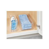 Idesign Linus StorageOrganiser Box With Handles, Made Of Plastic, Clear, Large - 1 miniature