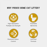 Prisco \/ Cat Litter, Home Premium Clumping Flushable White, 10L - 3 miniature