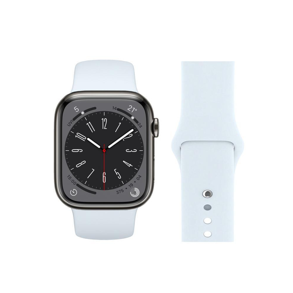 Perfii Solid Silicone Replacement Band for Apple Watch 49, 45, 44, 42 mm Series Ultra 8/7/6/5/4 SE - 1