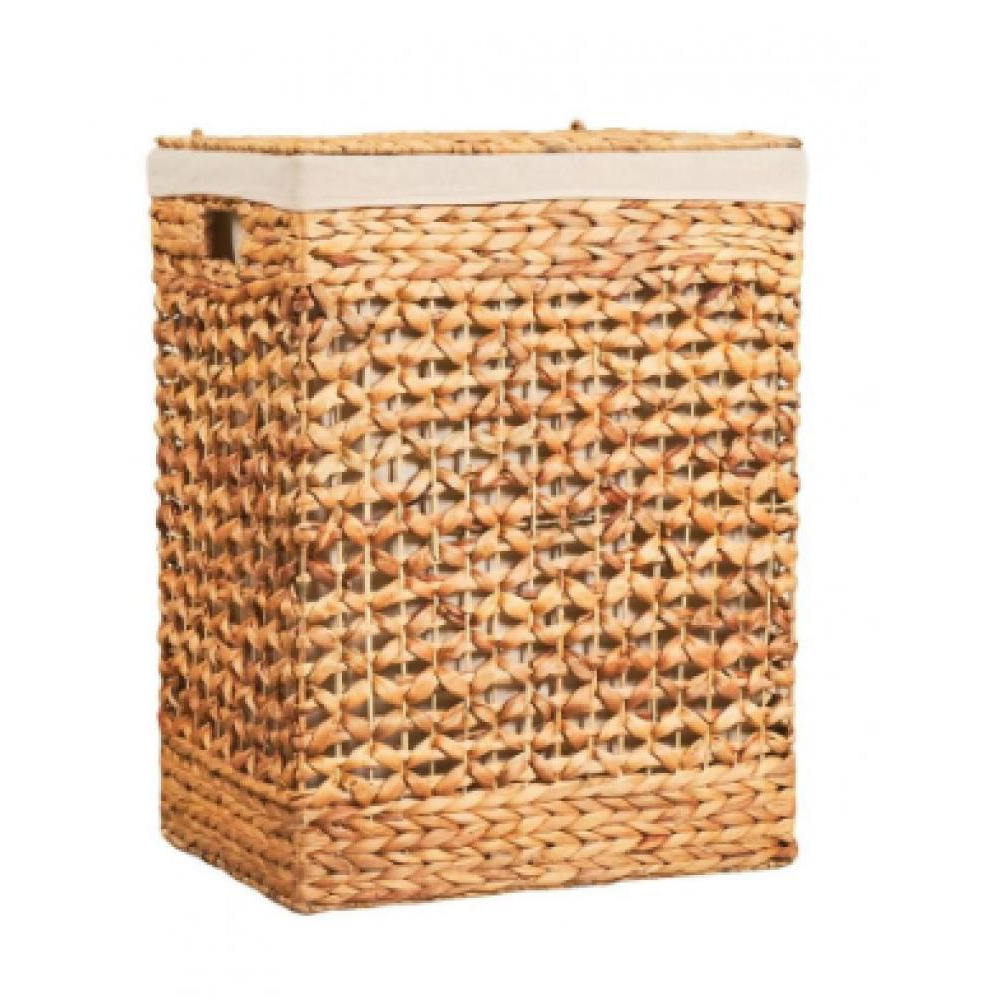 Homesmiths Natural Water Hyacinth Laundry Hamper With Liner Large - 1