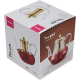 Fissman Tea Pot 1200ml with Stainless Steel Filter Borosilicate Glass - 4 miniature
