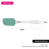 Fissman Spatula with Transparent Handle Green - 3 miniature