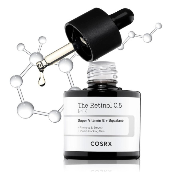 Cosrx, Oil, The Retinol 0.5, Super vitamin E + Squalane, 0.67 fl. oz. (20 ml)