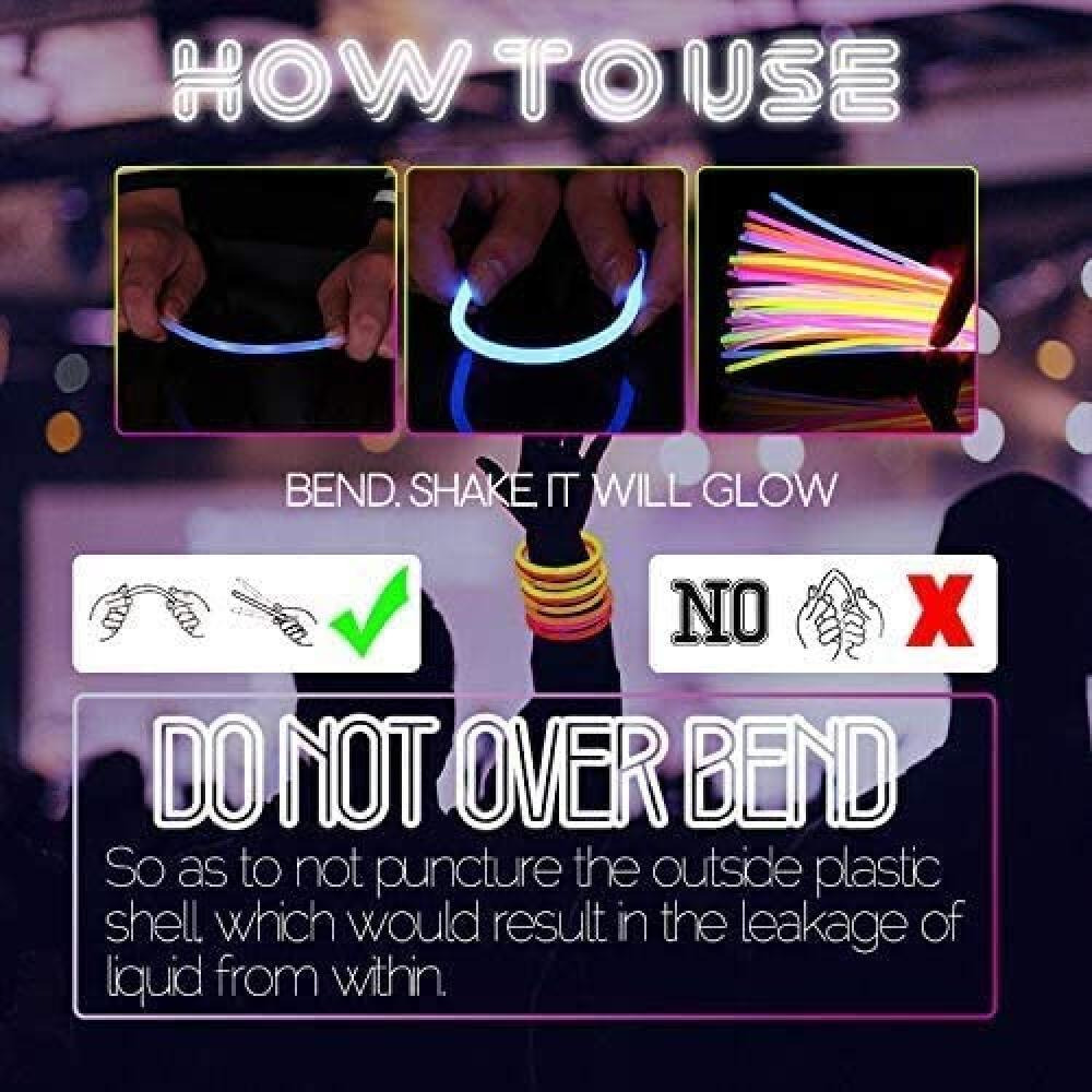 Swipply / Glow sticks, Party supplies set of 200 stick, 8 colors - 7