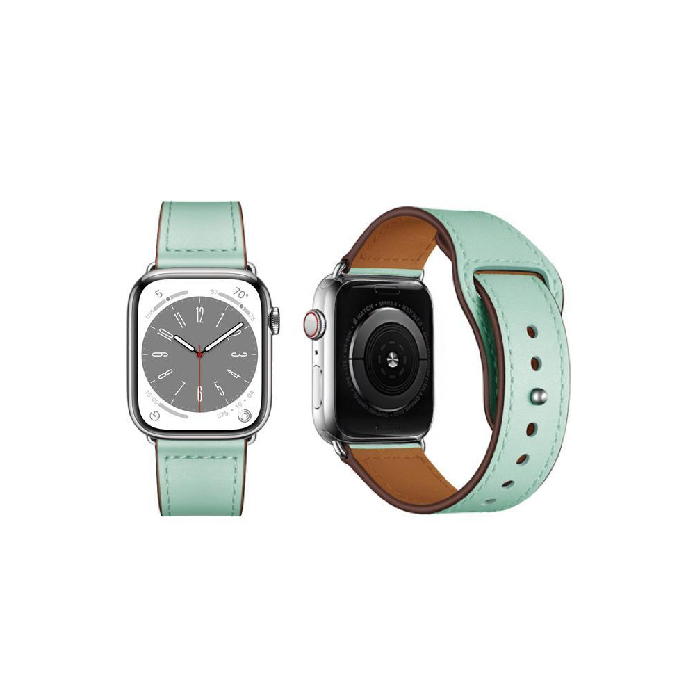 Perfii Genuine Leather Replacement Band For Apple Watch 49, 45, 44, 42 mm Series Ultra 8/7/6/5/4 SE - 2