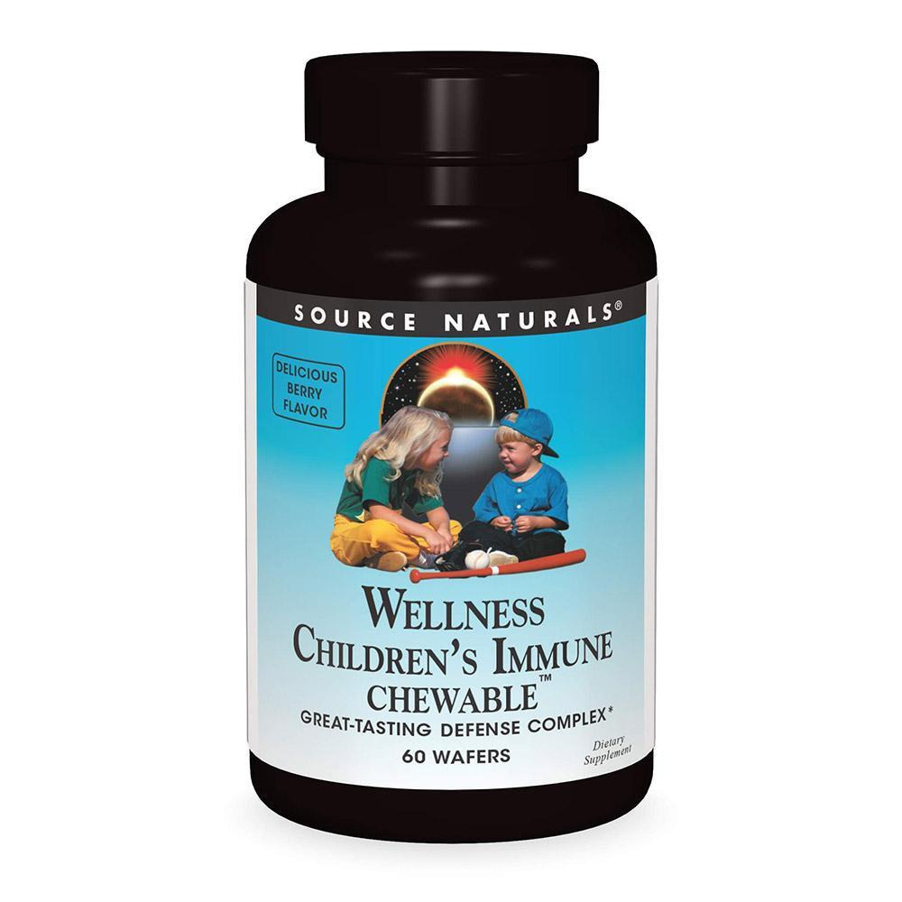 Source Naturals Wellness Childrens Immune, Berry, 60 Chewable Wafers - 1