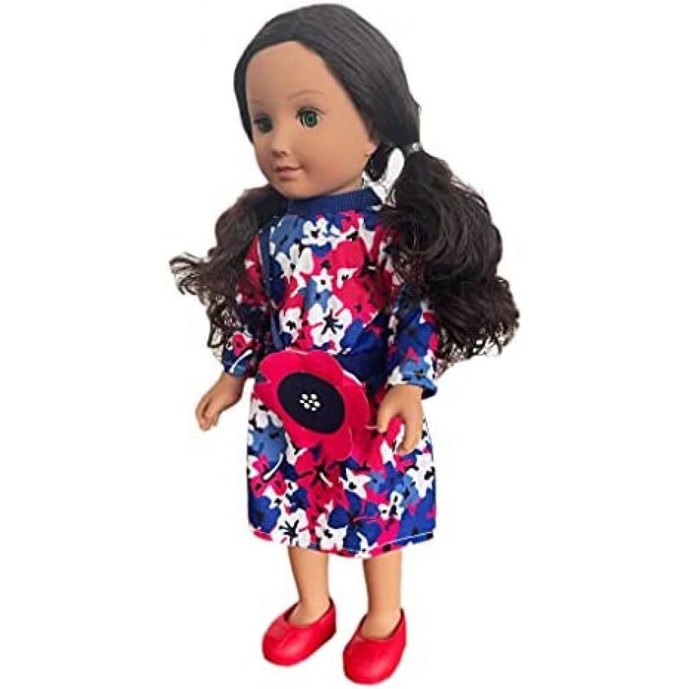 Hayati Girl / Fashion Doll Jeedah In Blooming Dress 18 Inches, Blue/Red, Tp100322 - 2