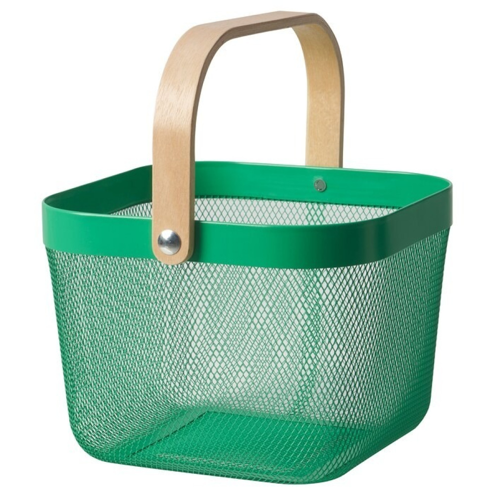 IKEA RISATORP Basket, Dark Green, 25x26x18 cm - 1
