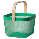 IKEA RISATORP Basket, Dark Green, 25x26x18 cm - 1 miniature