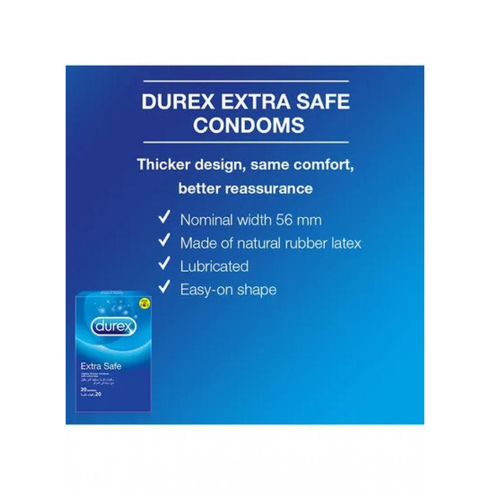Durex / Condoms, Extra Safe, 20 pcs - 4