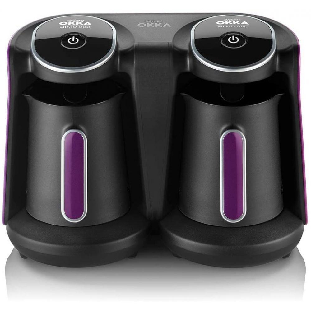 OK-006-MD ماكينة صنع القهوة التركية Arzum Okka Minio DUO "أرجواني" وأسود وأرجواني - 6