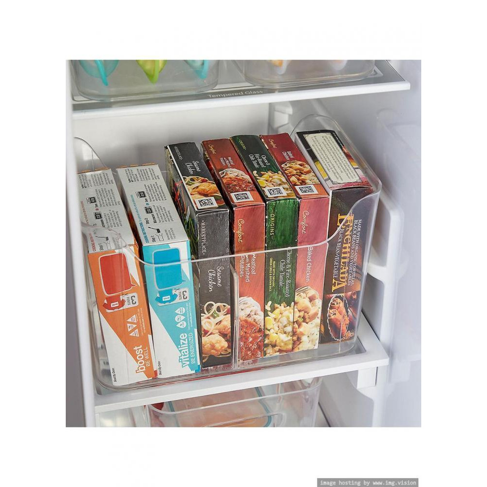 iDesign Large Divided Freezer Bin Clear - 5