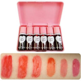 مجموعة ألوان شفاه ثلاثية الأبعاد من هينج فانغ تدوم طويلاً للغاية مكونة من 6 قطع - 3 miniature