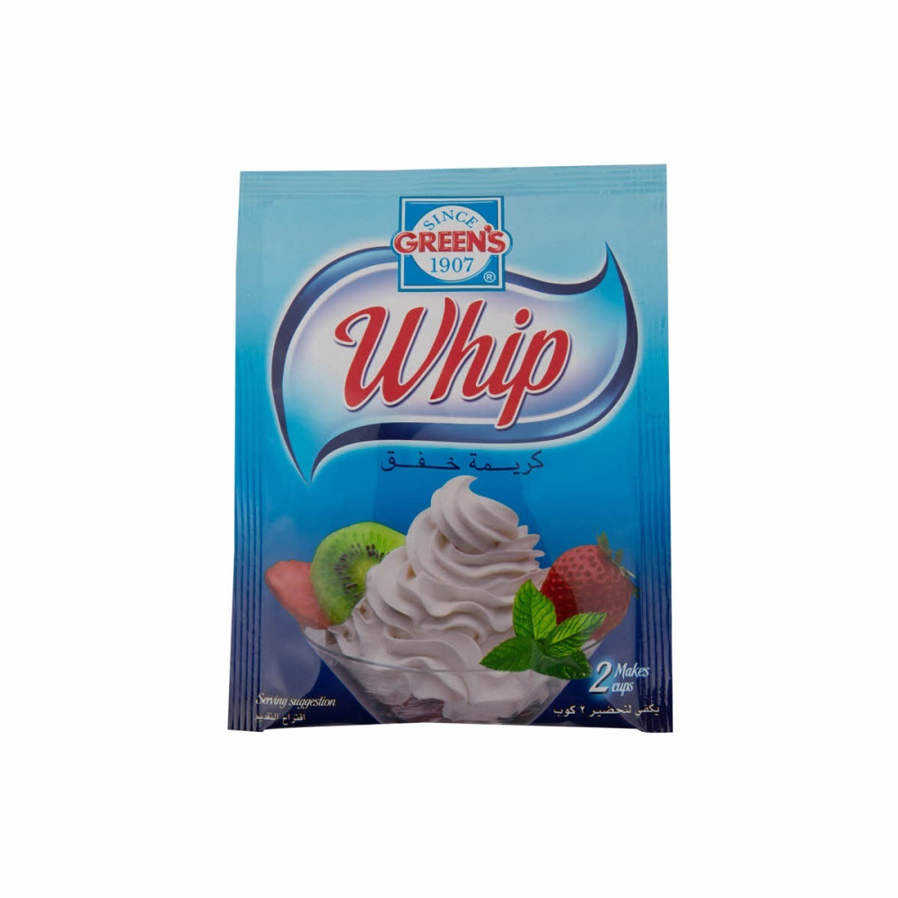 Greens whip creamy dessert topping 38gm - 1