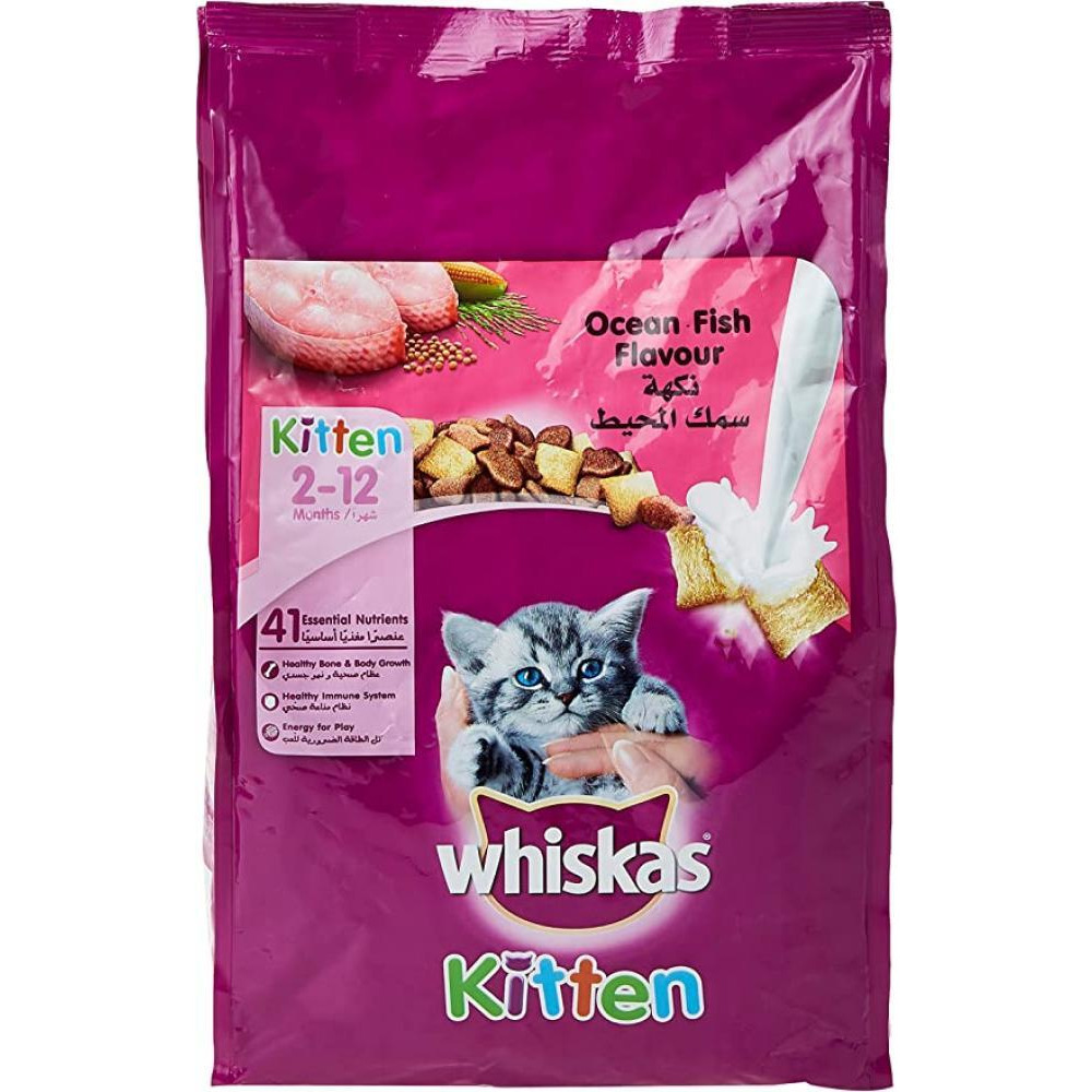 Whiskas / Cat food , Ocean fish flavour , Junior 2-12 months , 2.4 lbs (1.1kg) - 1