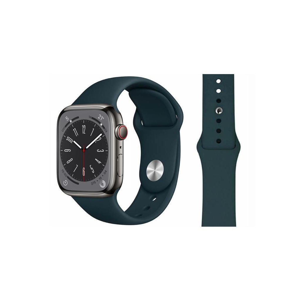 Perfii Solid Silicone Replacement Band for Apple Watch 49, 45, 44, 42 mm Series Ultra 8/7/6/5/4 SE - 1
