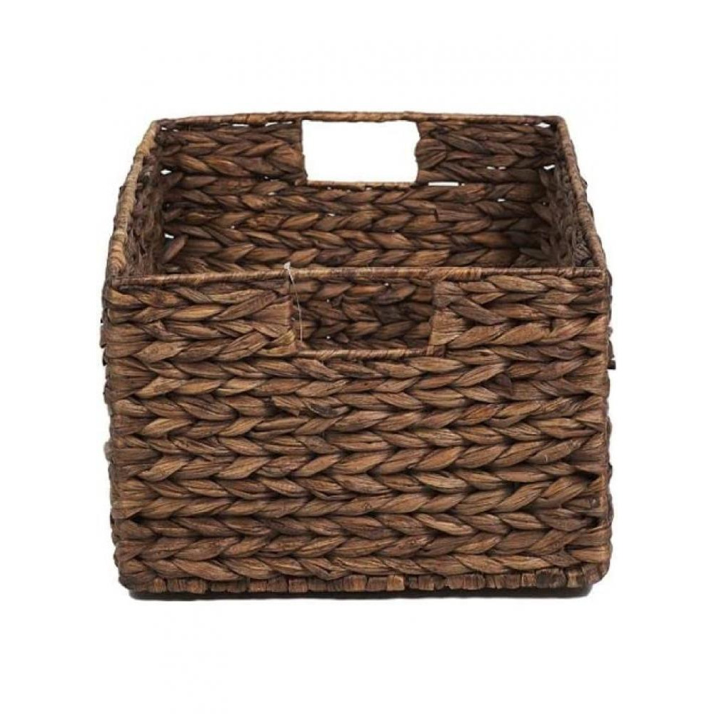Homesmiths Large Water Hyacinth Storage Basket with Handle Brown 44 x 30 x 20 cm - 2
