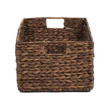 Homesmiths Large Water Hyacinth Storage Basket with Handle Brown 44 x 30 x 20 cm - 2 miniature