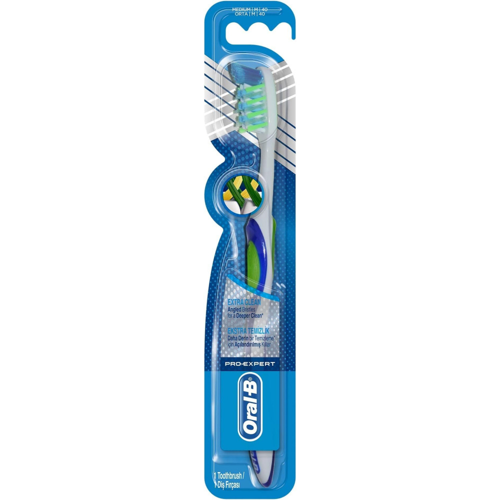 Oral-B Oral B Oral-B Pro-Expert Extra Clean Toothbrush - 40 Medium. Blue, Multi Color - 1