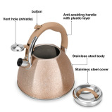 Fissman Whistling Kettle Goldy 3.0 Ltr (Stainless Steel) - 4 miniature