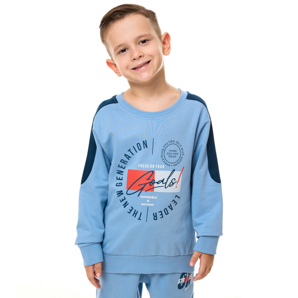 КОМПЛЕКТ Из 2 ПРЕДМЕТОВ: Толстовка И Джоггеры ДЛЯ МАЛЬЧИКОВ, синий, 5-6 лет - 4