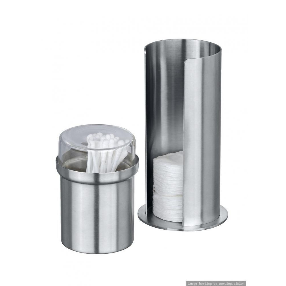 Wenko Cotton Pads Dispenser Firenze Stainless Steel Matte - 5