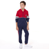 Boys' 2-Piece Hoodie and Jogger Set (9-10 YRS) Red/Navy - 2 miniature