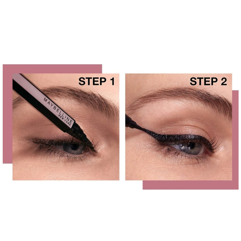 Maybelline New York Liquid Eyeliner, Brush Tip, Long-Lasting and Waterproof colour Black - 5