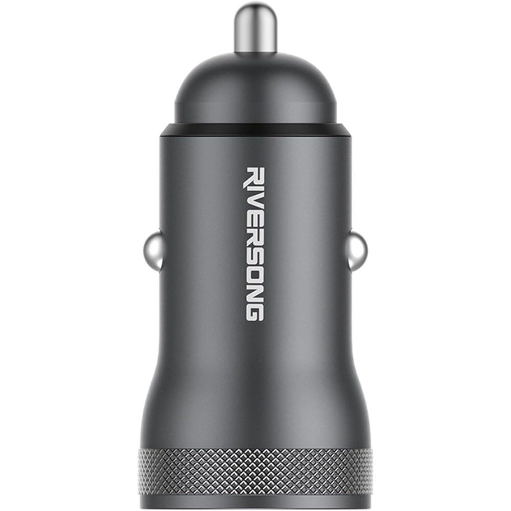 Riversong Dual Port PD20W And Qc3.0 Car Charger, CC20, Gun Silver - 4